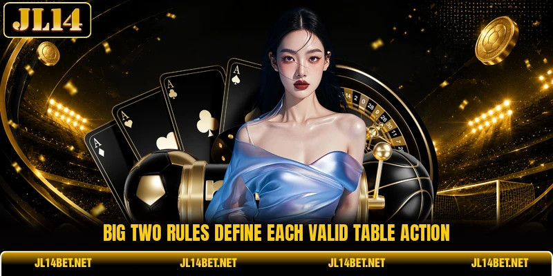 Big two rules define each valid table action Big two rules define each valid table action