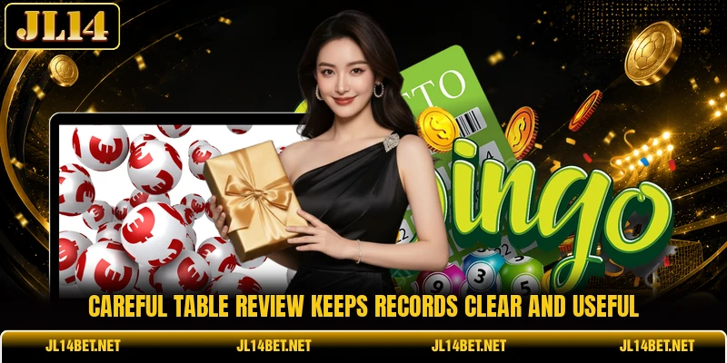 Careful table review keeps records clear and useful Careful table review keeps records clear and useful