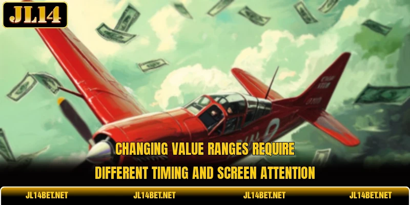 Changing value ranges require different timing and screen attention Changing value ranges require different timing and screen attention