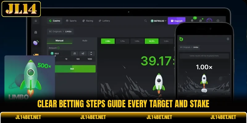 Clear betting steps guide every target and stake Clear betting steps guide every target and stake