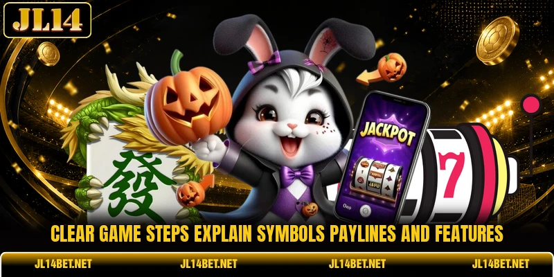 Clear game steps explain symbols paylines and features Clear game steps explain symbols paylines and features