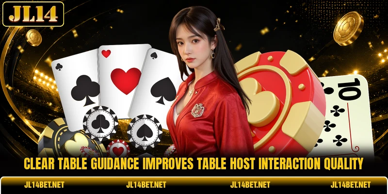 Clear table guidance improves table host interaction quality Clear table guidance improves table host interaction quality
