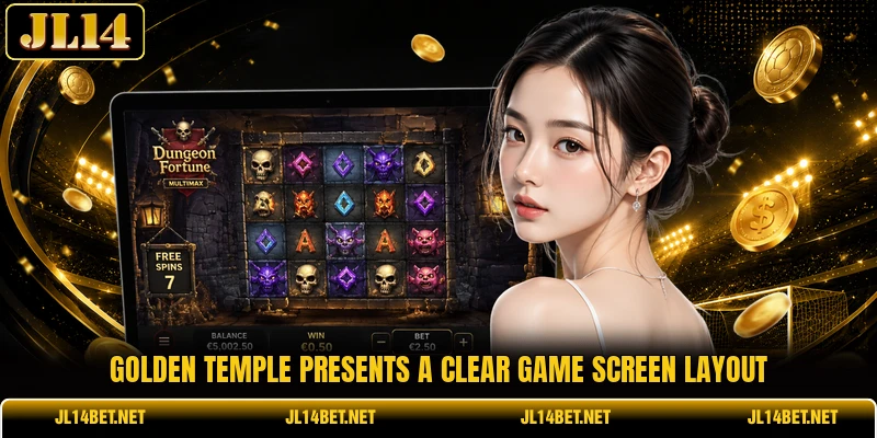 Golden Temple presents a clear game screen layout Golden Temple presents a clear game screen layout