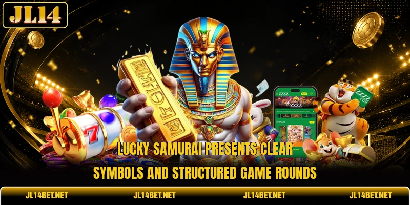 Lucky Samurai presents clear symbols and structured game rounds Lucky Samurai presents clear symbols and structured game rounds