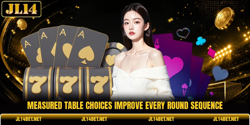 Measured table choices improve every round sequence Measured table choices improve every round sequence