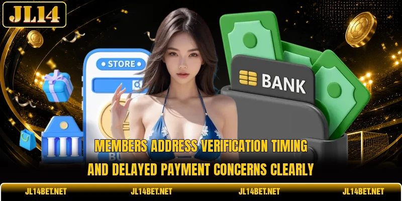 Members address verification timing and delayed payment concerns clearly Members address verification timing and delayed payment concerns clearly