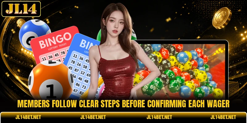 Members follow clear steps before confirming each wager Members follow clear steps before confirming each wager