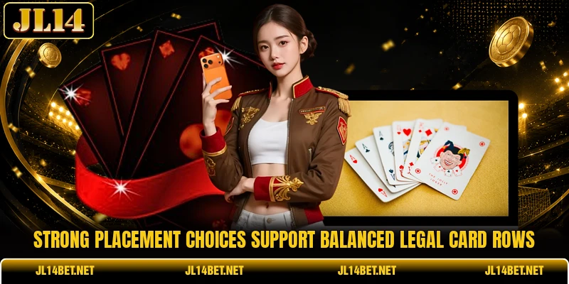 Strong placement choices support balanced legal card rows Strong placement choices support balanced legal card rows